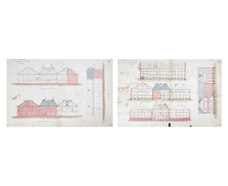 Charles Baily (10 April 1815 – 2 October 1878) Architectural Drawings for JW and H Branston Malthouse, Spital Lane, Newark  E