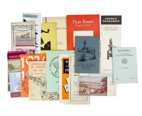 (Penzance, Porthcurno, Portreath, Probus, &c. &c.) Booklets and ephemera. Dr E. C. Edwards. 'A History of the West Cornwall H