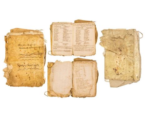 'The book of the Mannor of Ventongimps, 1683' Court Book with manuscript entries in latin, dating from 1683.  Thirty leaves w