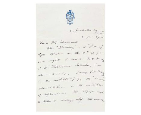 The Antarctic Letters,  written from the British Antarctic expedition of 1901-1904 Sir Clements Markham KCB FRS FRSGS (Presid