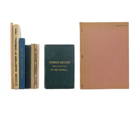 Cornish directories. Five works. R. Symons. 'A Geographical Dictionary or Gazetteer of the County of Cornwall,' original red 