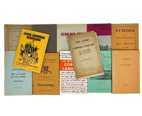 Pamphlets, booklets and publications related to the Cornish Language Including R. Morton Nance, 'A Glossary of Celtic Words i