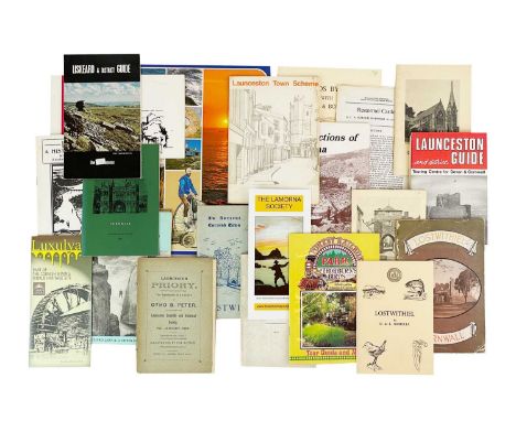 (Restormel, Ludgvan, Launceston, Land's End, Lostwithiel &c., &c) Booklets and ephemera Otho B. Peter. 'Launceston Priory. Th