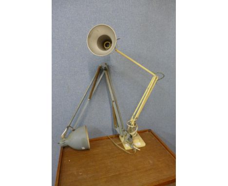 An anglepoise desk lamp and another 