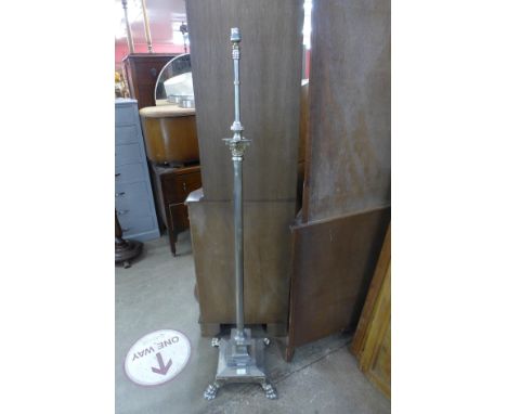 A telescopic chrome standard lamp 