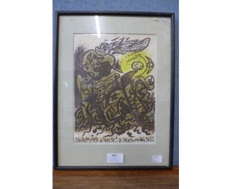 Andre-Aime-Rene-Masson (French 1896-1987) Caliban, lithograph, framed 