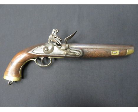 A 14 BORE CONTINENTAL FLINTLOCK HOLSTER PISTOL FOR THE OTTOMAN MARKET, SECOND QUARTER OF THE 19TH CENTURY with tapering barre