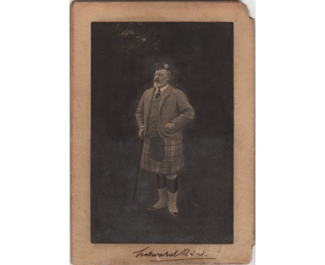 EDWARD VII: (1841-1910) King of the United Kingdom 1901-10. Vintage signed 5 x 7 photograph, the image depicting the King sta