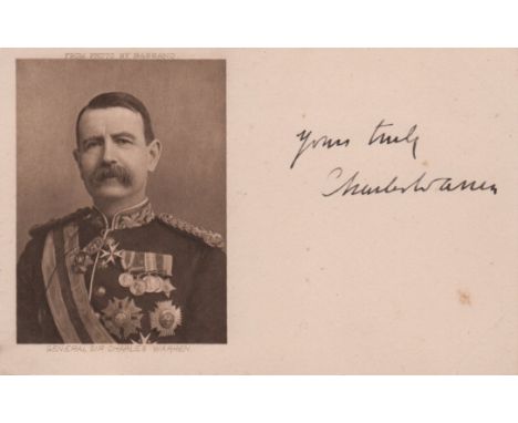 SECOND BOER WAR: A selection of signed pieces, signed postcard photographs, a few letters etc., by various military leaders a