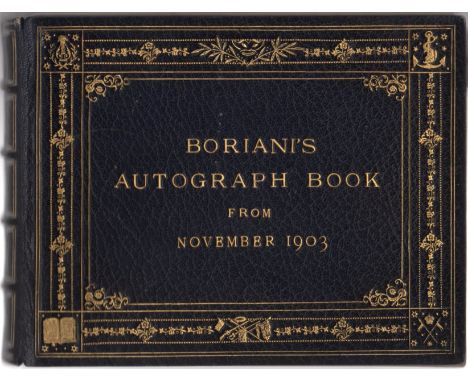 [[BORIANI ARNOLFO]: An exceptional hardbound oblong 8vo autograph album containing over 350 signatures and previously belongi