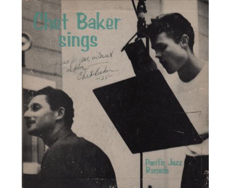  BAKER CHET: (1929-1988) American Jazz Trumpeter. Vintage signed and inscribed record sleeve for the 33 1/3 rpm record entitl