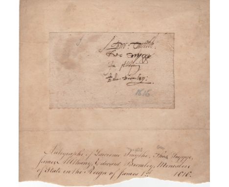 [JAMES VI & I]: (1566-1625) King of Scotland as James VI from 1567-1625, and King of England and Ireland 1603-25. An oblong 1