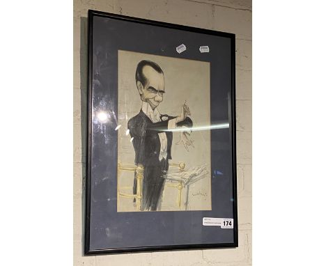 RONALD SEARLE RARE CARICATURE OF CONDUCTOR
