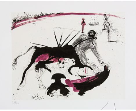 Salvador Dali (after) 'Bullfight' offset lithography, sheet size 50 x 65 cm, signed bottom right, pencil 'Dali', numbered wit