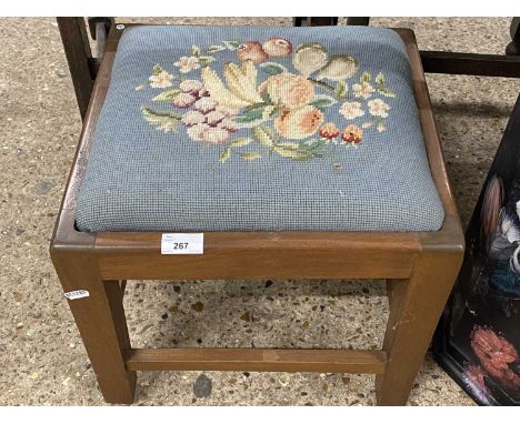 Small tapestry covered stool