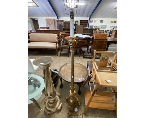 Gilt finish standard lamp