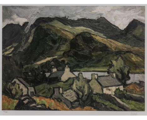 ‡ SIR KYFFIN WILLIAMS RA limited edition (113/150) print - Llyn Padarn, signed with initials, 49 x 66cmsProvenance: private c
