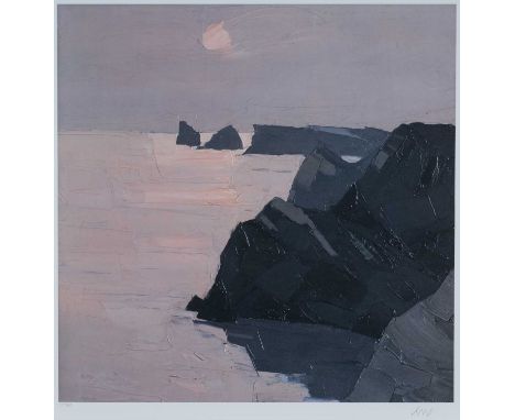 ‡ SIR KYFFIN WILLIAMS RA limited edition (121/150) print - Gower at sunset, signed with initials, 61 x 60cmsProvenance: priva