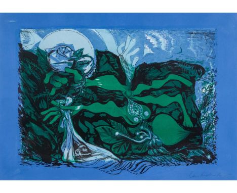‡ CERI RICHARDS CBE lithograph in five colours - entitled 'The Force That Through the Green Fuse Drives the Flower', signed a