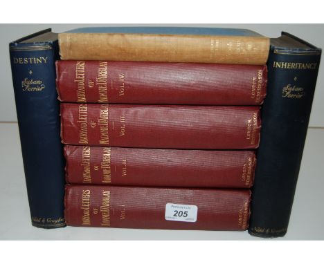 Books: Diary and letters of Madame D'Arblay, volumes 1 to 4 published in London by Bickers & Son 1876, a First Edition 'Lord 