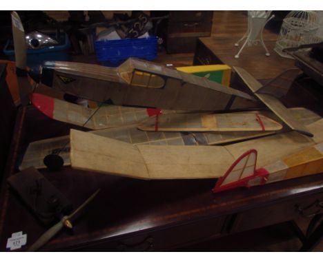 1960's Balsa wood planes and engine