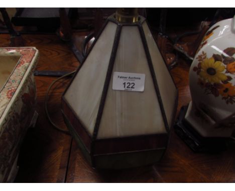 Lamp with glass shade