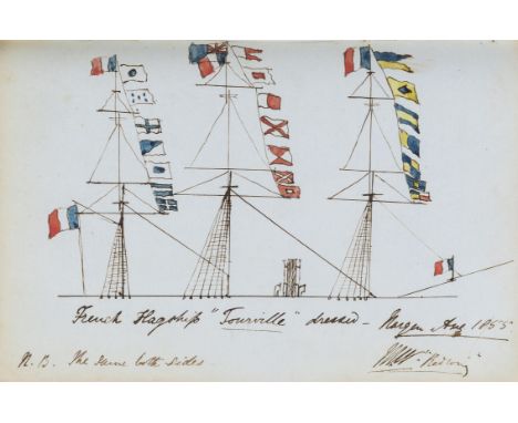 Crimean War etc.- Reid (Maurice Winfield, Royal Navy) Commonplace Book, manuscript, 59pp. excluding blanks, watercolours of p