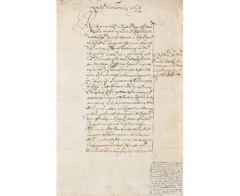 Gentlemen Pensioners.- Kirke (John, Receiver and Paymaster of Gentlemen Pensioners).- Treasury Warrant for one hundred and fo