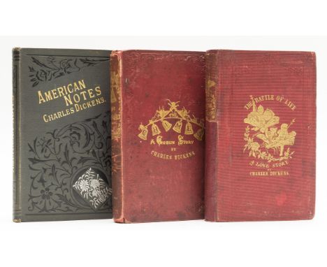 Dickens (Charles) The Battle of Life, first edition, fourth issue, new endpapers, 1846; The Chimes, second edition, ink owner