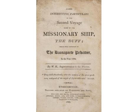 Voyage.- H[argrove] (W[illiam]) Some interesting particulars of the second voyage made by the missionary ship, the Duff : whi