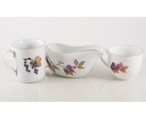 Box of Royal Worcester Evesham dinner ware.