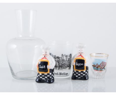 Two boxes of glassware, including glasses, vases, etc.