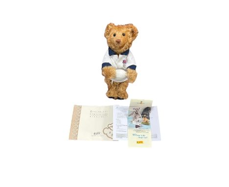 Steiff. Prince Harry 21st Birthday Bear No. 662058, generally excellent in excellent box, exclusive to Peter Jones of Wakefie