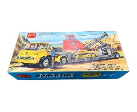 Corgi. Bedford TK Machinery Carrier Gift Set No. GS27, generally excellent in good plus lid and polystyrene tray, with Priest