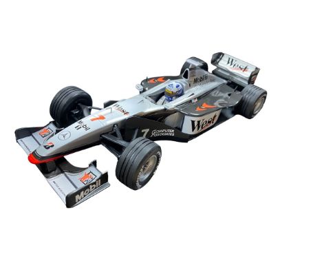 Minichamps. Paul's Model Arts 1/18th scale West McLaren Mercedes  MP4/13 Formula 1 race car, driver: David Coulthard, race no