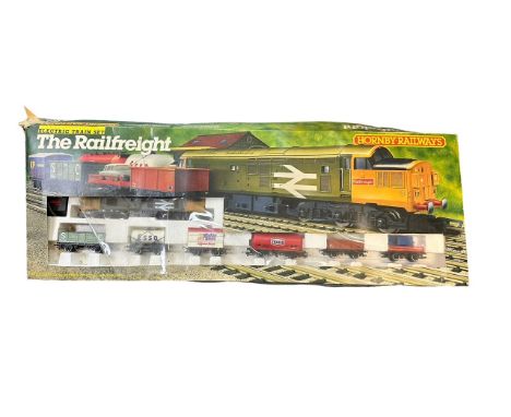 Hornby 00 Gauge The Railfreight Electric Train Set R726, includes Railfreight 37063 and wagons with SC 25506, Esso, Mighty Wh