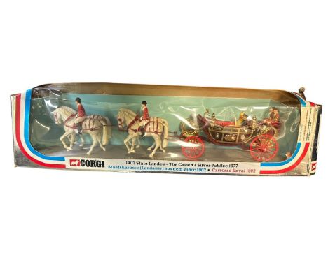 Corgi 1902 State Landau - The Queen Silver Jubilee 1977 Diecast model. 41. Boxed, some damage.