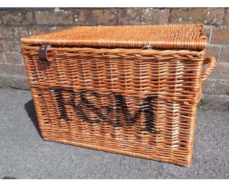 A FORTNUM AND MASON HAMPER BASKET 58cm wide
