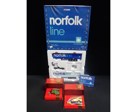 CORGI NORFOLK LINE MAERSK MODEL TRANSPORTER limited edition CC99129 scale 1:50 boxed, and two special edition Models of Yeste