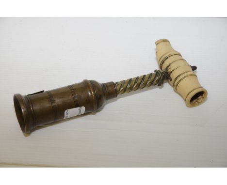Wilmot Roberts & Co brass corkscrew 