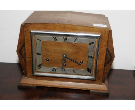1930s walnut cased Garrard mantel clock with chiming movement 