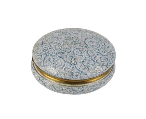 FRENCH ENAMEL CIRCULAR BOX c.1890