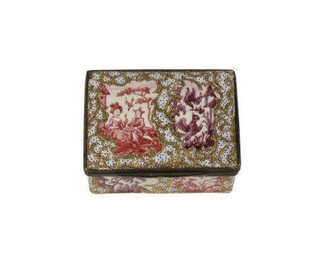 FRENCH ENAMEL BOX, c.1780