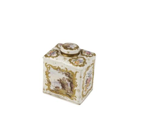 ENGLISH ENAMEL CADDY c.1760 