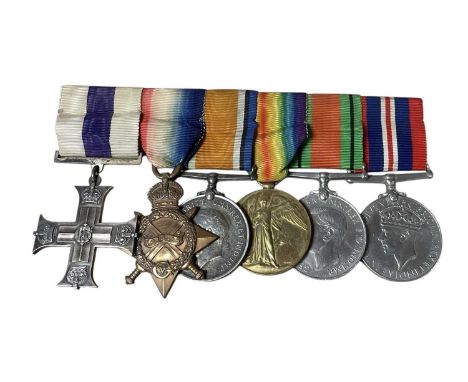 Local Interest- First World War Military Cross (M.C.) Gallantry medal group comprising M.C, 1914 - 15 Star named to Lieut. P.
