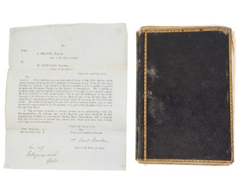 Of Indian Mutiny interest, a fascinating hand written first hand account of the Mutiny contained in a period journal (kept fr