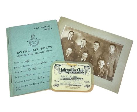 Scarce Second World War Caterpillar Club badge and related ephemera to W/O. Harold 'Harry' William Paar.On 29th December 1943