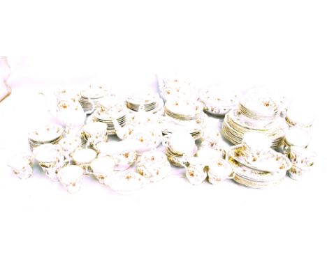 A Royal Albert 'September' part dinner and tea service including tureens, dinner plates, side plates (one af), serving bowls,