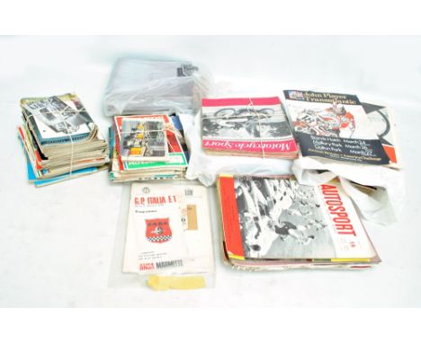 A large quantity of motor racing ephemera including the programme for the 1968 Monza Grand Prix with additional slip and tick