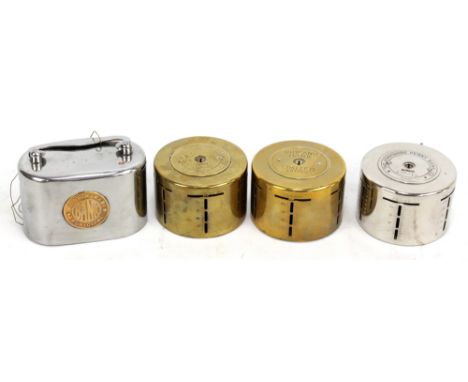 Four vintage money banks comprising Yorkshire penny bank (x2), Midland and Birmingham Municipal.